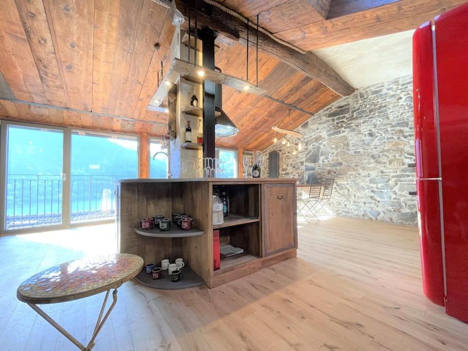 Romantic Home Stone With Amazing View Lake Of Como And Oleandra Laglio Esterno foto
