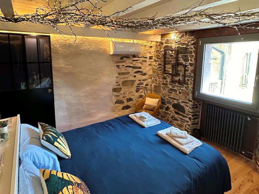 Romantic Home Stone With Amazing View Lake Of Como And Oleandra Laglio Esterno foto