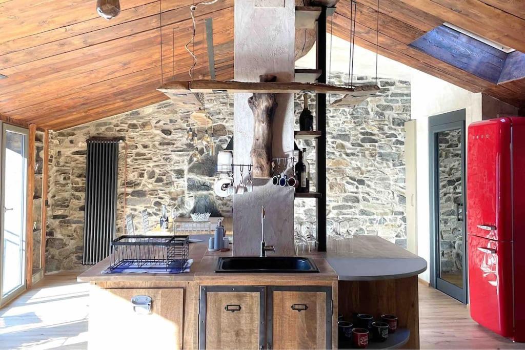 Romantic Home Stone With Amazing View Lake Of Como And Oleandra Laglio Esterno foto