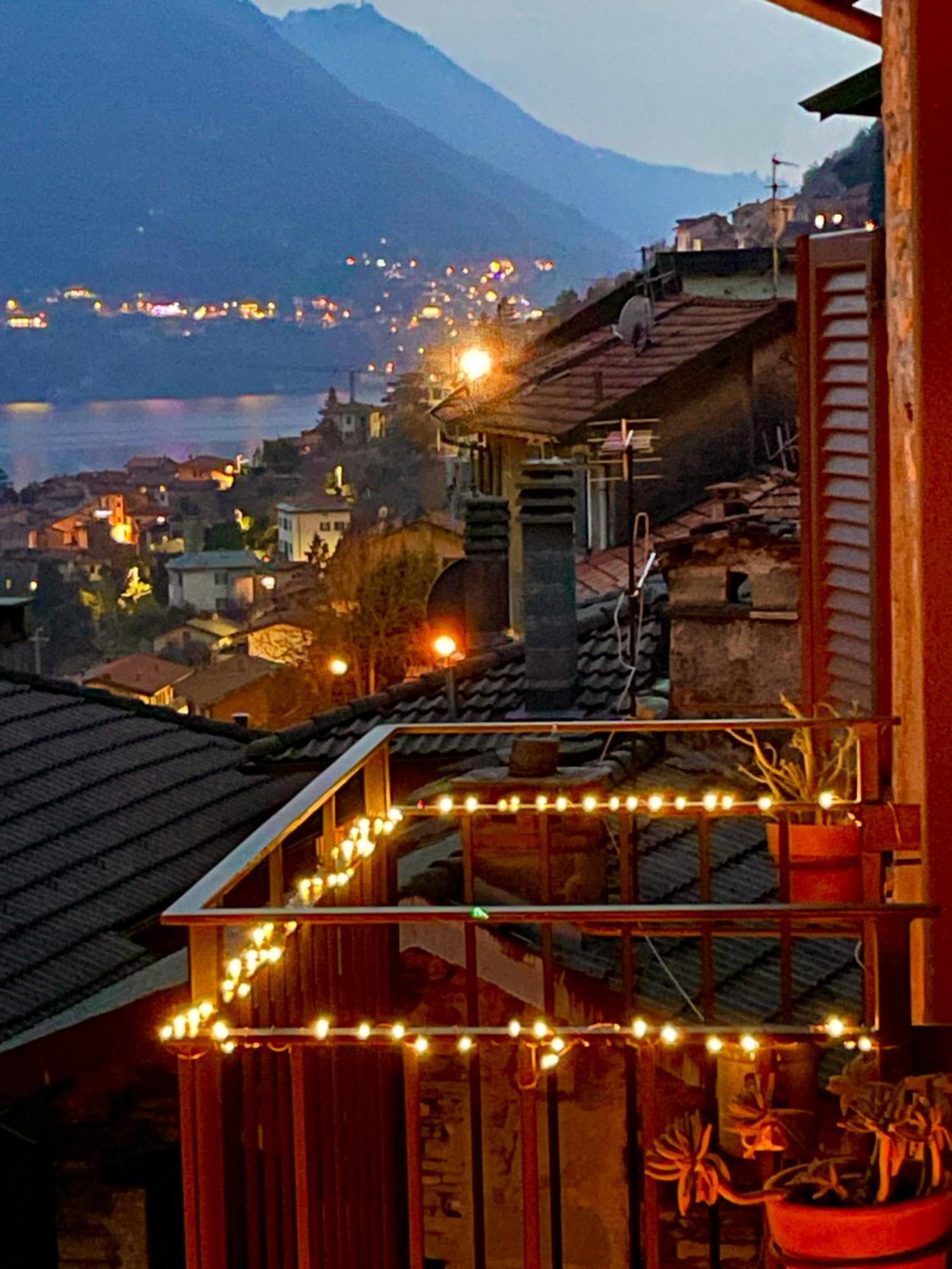 Romantic Home Stone With Amazing View Lake Of Como And Oleandra Laglio Esterno foto
